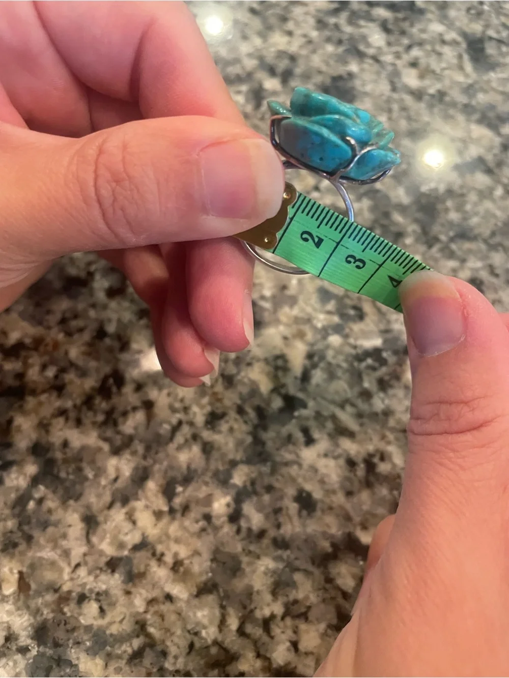 925 Silver Turquoise Women’s Ring 10-10.5 Thailand